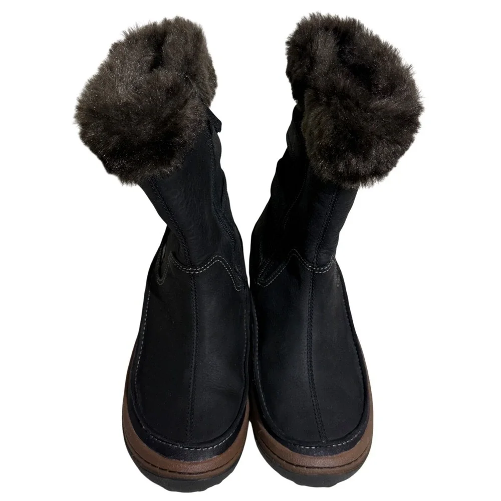 Merrell Women's Waterproof Winter Boots 200g Thinsulate Black Fur Lined Gorpcore
